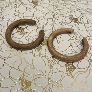 Wooden hoop earrings!